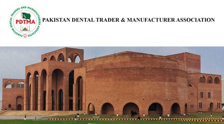 PDTMA International Dental Expo & Conference 2025 flyer with event details and a focus on dental innovations at Expo Center Lahore.