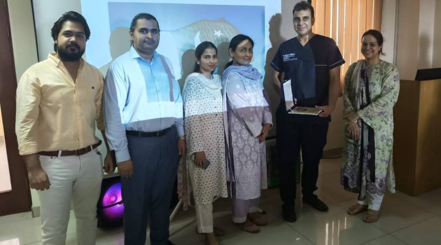 Complex cases in periodontology lecture by Dr. Ashar Jamelle at Bahria Dental College 2025.