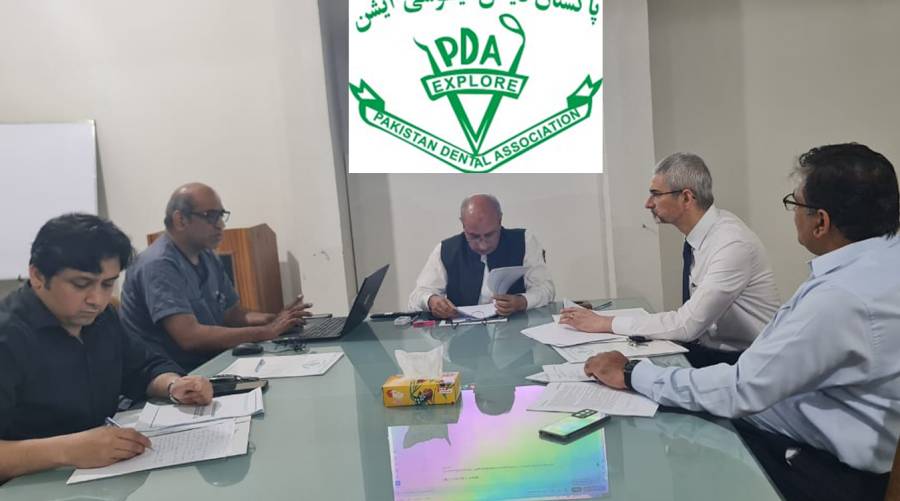 File photo: A meeting of the Central Council of the Pakistan Dental Association, chaired by President Dr Khurshid Ahmad, held on July 12, 2025.