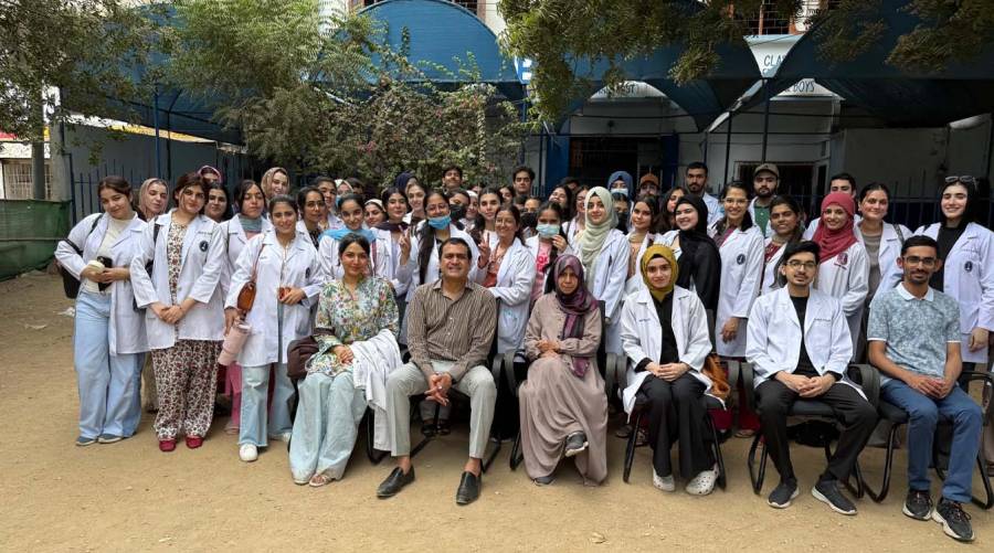 AIDM second-year BDS students conduct dental screening and oral hygiene education at S.S. Public School