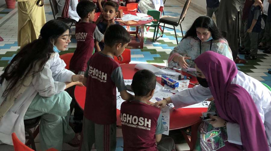Bhitai Dental and Medical College students conduct dental and medical screening and oral health education at Aghosh Alkhidmat Orphanage Rashidabad.