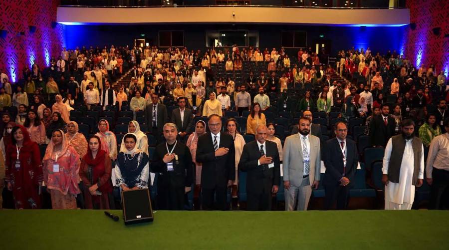 Participants and speakers at the 1st SOD SZABMU International Dental Conference 2026 in Islamabad, where artificial intelligence, dental research and a National Oral Health Policy were key themes.