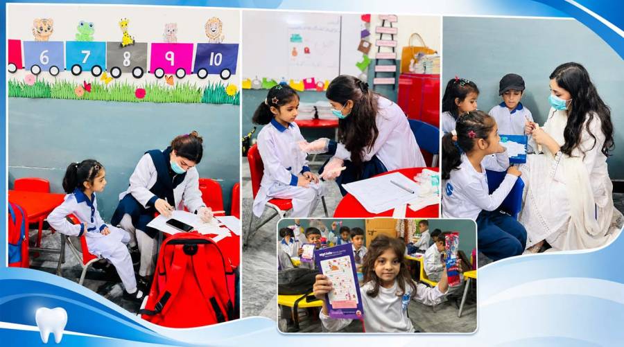 Women Dental College Abbottabad school outreach initiative for oral health screening and education