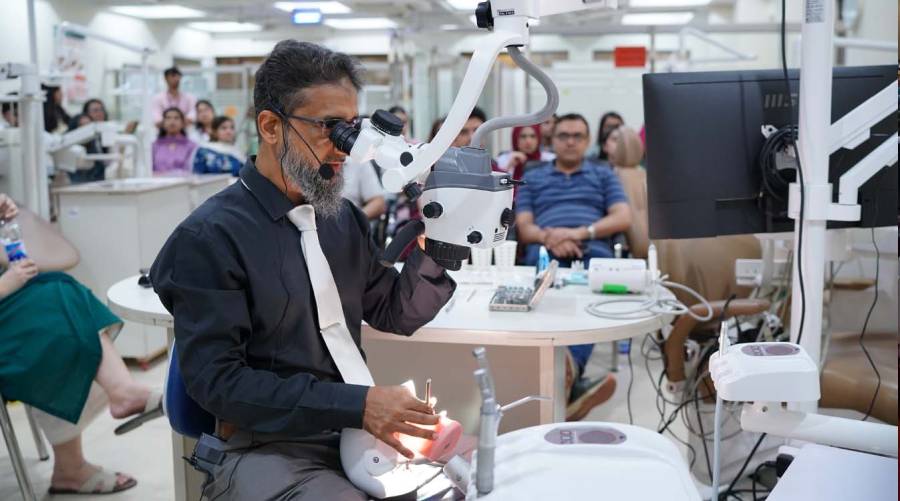 Microscope-assisted endodontics training for dental trainees and faculty at Lahore dental institutions