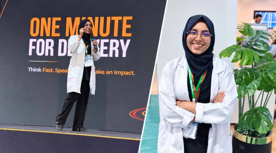 Dr. Iraj Shariq of Karachi Medical and Dental College wins the Public Speaking Challenge at Dental Experience Expo and Summit 2026