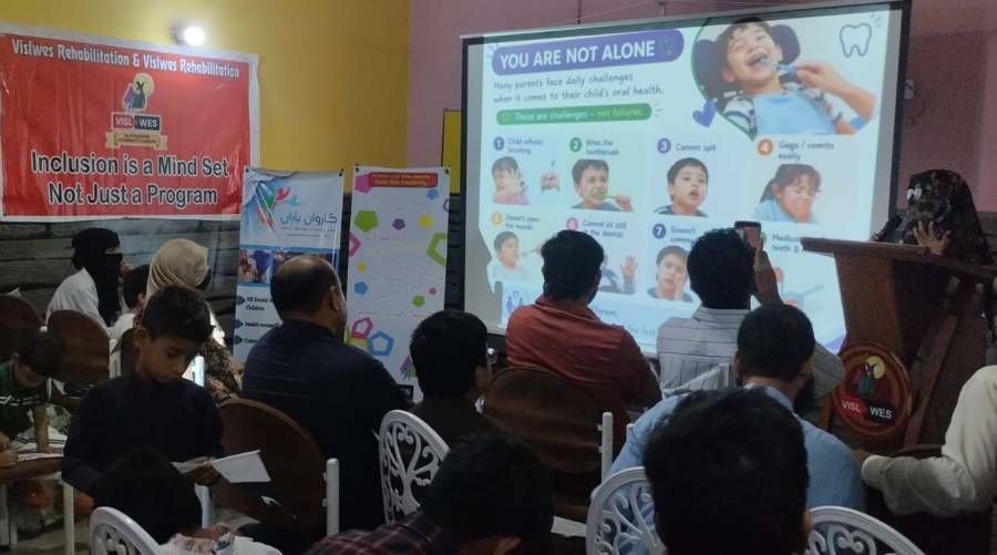 Little Defenders of Pakistan 2026 oral-health awareness activity for children with special needs