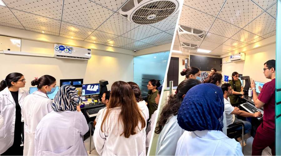 AIDM periodontology residents and house officers learn about digital implant prosthodontic workflow